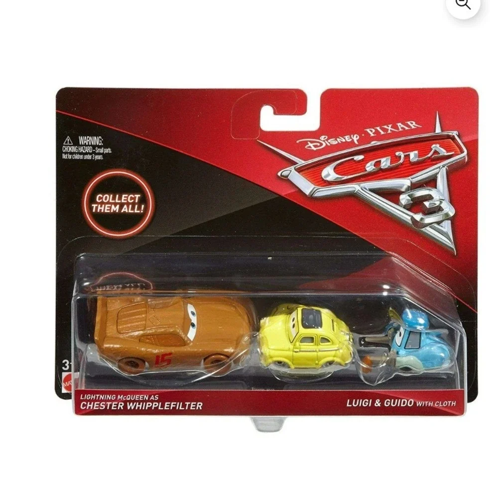 Disney Pixar Cars 3 Chester Whipplefilter Lightning McQueen Luigi‎ Guido 3-Pack